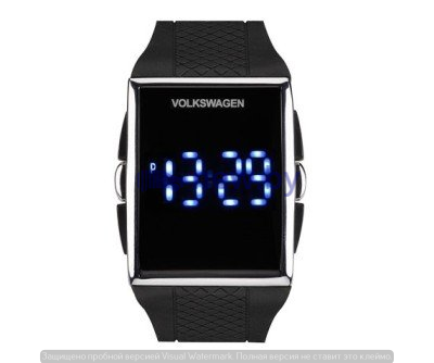 Светодиодные наручные часы Volkswagen LED Wrist Watch Unisex, артикул 000050800GYCC