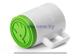 Фарфоровая кружка Skoda Mug with Green Silikone Pad, White/Green, артикул 000069601BK Фарфоровая кружка Skoda Mug with Green Silikone Pad, White/Green, артикул 000069601BK