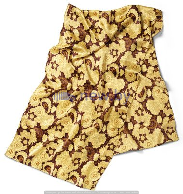 Шейный платок Volkswagen Ladies Silk Scarf, Yellow Brown, артикул 000084330D049