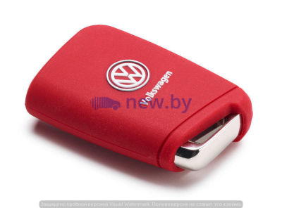 Силиконовый чехол для ключа Volkswagen Key Cover, Golf 7 (MQB), Red, артикул 000087012AL041