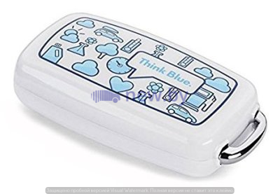 Накладка на ключ Volkswagen Key Case, Think Blue, White/Blue, артикул 000087012M