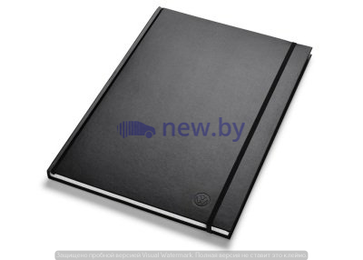 Блокнот Volkswagen Logo Notebook A4, Black, артикул 000087216N041