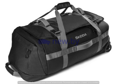Дорожная сумка на колесиках Skoda Travel Bag on Wheels, Black/Gray, артикул 000087300J