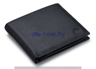Кожаный кошелек унисекс Volkswagen Unisex Leather Wallet, Black, артикул 000087400F041