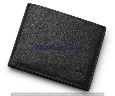 Кожаный кошелек унисекс Volkswagen Unisex Leather Wallet, Black NM, артикул 000087400L041