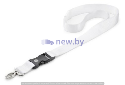 Шнурок с карабином Volkswagen Logo Lanyard, White, артикул 000087610S084