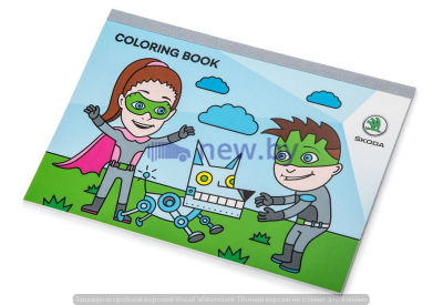 Детская книжка-раскраска Skoda Children Colouring Book, Laura and Klement Heroes, артикул 000087703KB