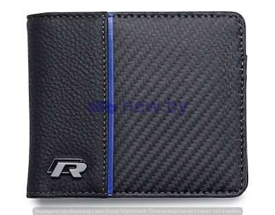 Кожаный кошелек Volkswagen R Collection Wallet, Black, артикул 15D087400