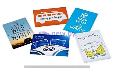 Набор почтовых открыток Volkswagen T1 Bulli Postcards Set, артикул 211087703
