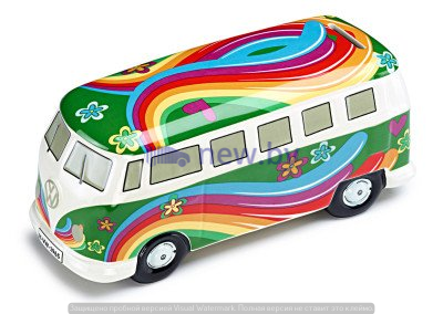 Копилка для мелочи в форме Volkswagen Bulli T1 Spardose - Flower Power, Moneybox, артикул 211087709DAUN