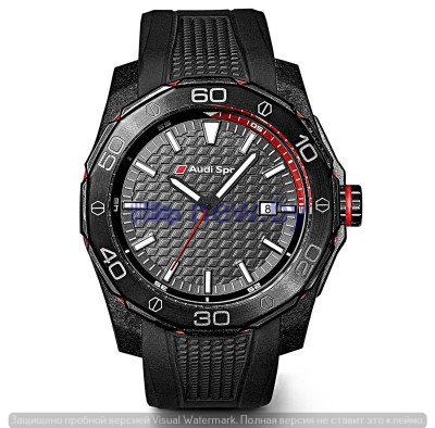 Наручные часы Audi Sport Watch, black/black, артикул 3101600800