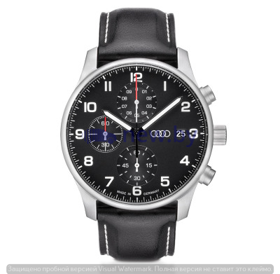 Мужские наручные часы хронограф Audi Chronograph, black/silver, артикул 3101900200