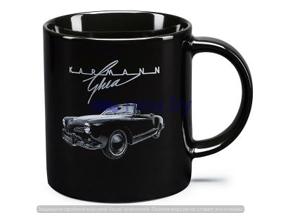 Фарфоровая кружка Volkswagen Classic Mug, Karmann Ghia, Black, артикул 311069601C