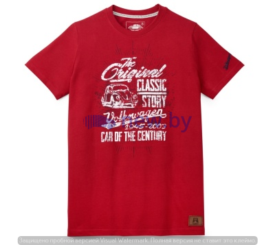 Мужская футболка Volkswagen T-Shirt Classic, Beetle The Original, Men's, Red, артикул 311084200AL66