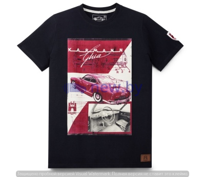 Мужская футболка Volkswagen T-Shirt Classic, Karmann Ghia, Men's, Dark Blue, артикул 311084200BRW5
