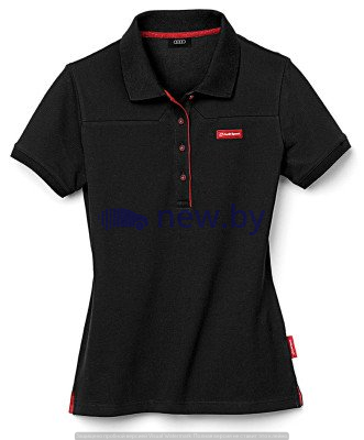 Женская рубашка-поло Audi Womens poloshirt, Audi Sport, Black, артикул 3131501124