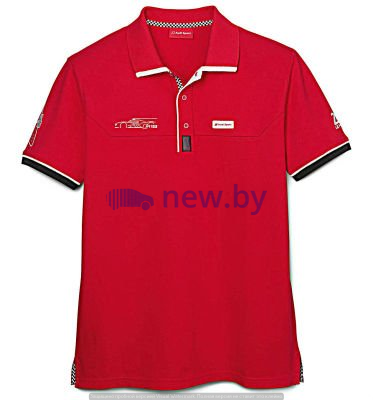 Мужская рубашка-поло Audi Sport Mens Poloshirt, Le Mans 2016, Red, артикул 3131600202