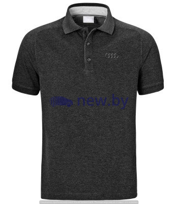 Мужская рубашка-поло Audi Poloshirt, Men, Classic Logo, Dark Grey, артикул 3131700912