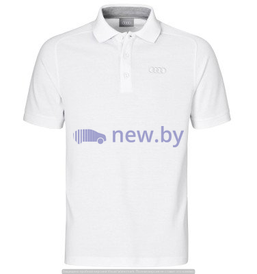 Мужская рубашка-поло Audi Poloshirt, Men, Classic Logo, White, артикул 3131700925