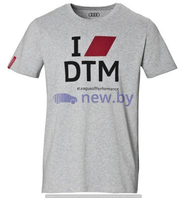 Мужская футболка Audi Sport Mens T-Shirt, I Love DTM, Grey, артикул 3131701502