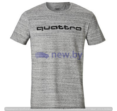 Мужская футболка Audi quattro Mens T-Shirt, Grey, артикул 3131701602