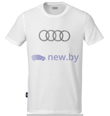 Мужская футболка Audi Rings Mens T-Shirt, White, артикул 3131701822