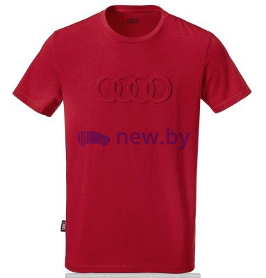 Мужская футболка Audi Rings Mens T-Shirt, Red, артикул 3131701832