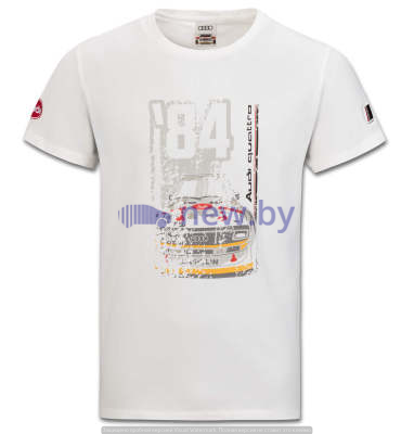 Мужская футболка Audi heritage Mens T-Shirt, offwhite, артикул 3131800502