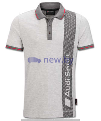 Мужская рубашка-поло Audi Sport Poloshirt, Mens, Grey, артикул 3131801116