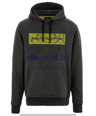 Мужская толстовка с капюшоном Audi quattro Hoodie, Mens, Grey, артикул 3131900202
