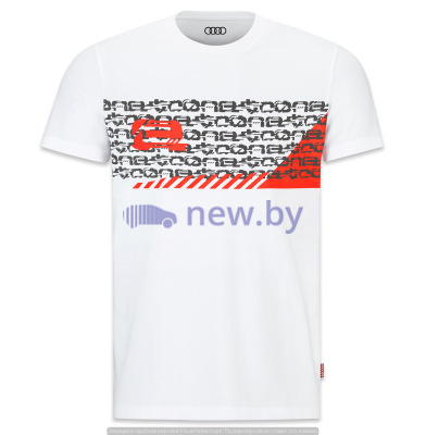 Мужская футболка Audi T-Shirt e-tron, Mens, White, артикул 3131900907