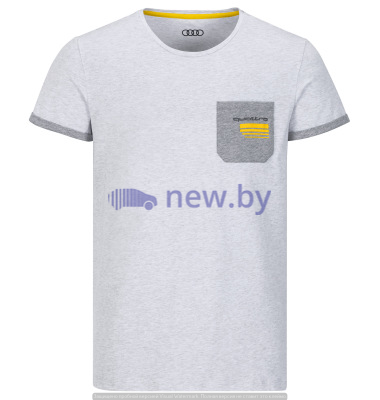 Мужская футболка Audi quattro T-Shirt, Mens, Light Grey, артикул 3132000702
