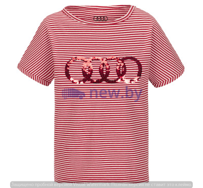 Футболка для девочек Audi Shirt Girls, Infants, red/white, артикул 3202000104