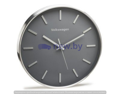Настенные часы Volkswagen Logo Wall Clock, Silver/Grey, артикул 33D050810