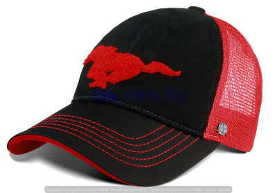 Бейсболка Ford Mustang Baseball Cap -Trucker Style-, Black/Red, артикул 35021313