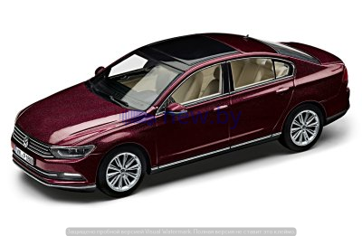 Модель автомобиля Volkswagen Passat Saloon B8, Scale 1:43, Crimson Red Metallic, артикул 3G5099300D3Y