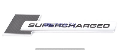 Металлический шильдик на кузов автомобиля Audi Metall Badge Supercharged, Carbon, артикул 4F0853601