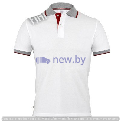 Мужская рубашка поло Fiat Men's S.sleeved Polo Shirt, White, артикул 50907351