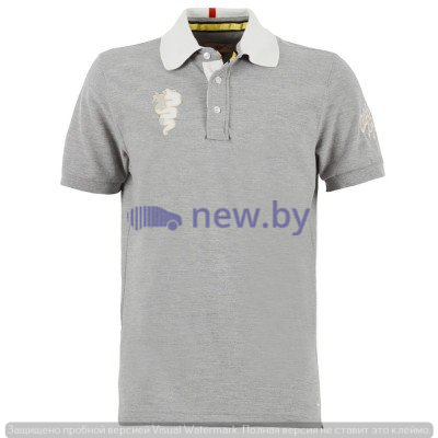 Мужская рубашка поло Alfa Romeo Men's Vintage S-Sleeved Polo Shirt, Grey Melange, артикул 5916668