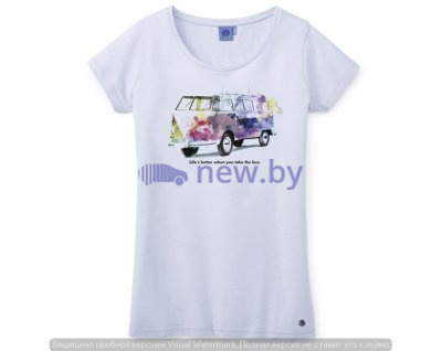 Женская футболка Volkswagen T1 T-Shirt, Ladies, Summer Edition, Light Blue, артикул 5DB084210VRM