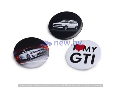 Набор из трех значков Volkswagen GTI Pin Set of 3, артикул 5G1087703A