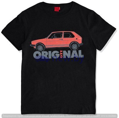 Мужская футболка Volkswagen Original GTI T-Shirt, Mens, Black, артикул 5GB084200A041