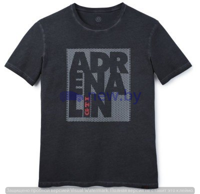 Мужская футболка Volkswagen Adrenalin-GTI T-Shirt, Mens, Dark Grey, артикул 5GB084200A8XP