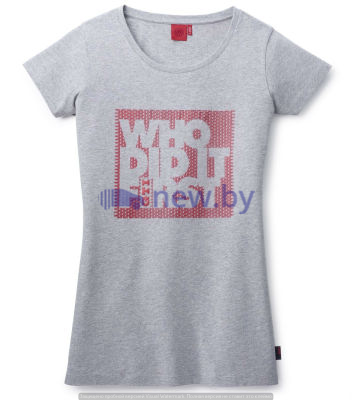 Женская футболка Volkswagen GTI T-Shirt, Ladies, Who did it first, Grey, артикул 5GB084210RJ1