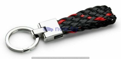 Кожаный брелок Volkswagen GTI Keychain, Leather/Metal, Black/Red, артикул 5HV087010