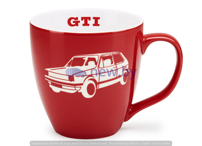 Фарфоровая кружка Volkswagen GTI Mug, Red/White, артикул 5KA069601A