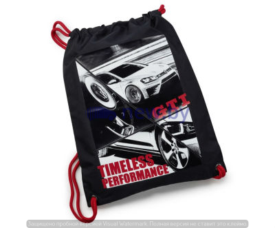 Тренировочная сумка-рюкзак Volkswagen GTI Sport Bag, Black, артикул 5KA087318A