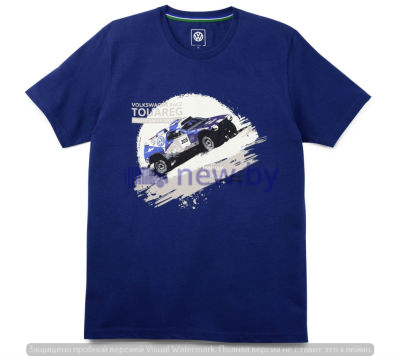 Мужская футболка Volkswagen Motorsport T-Shirt, Race Touareg, Men's, Blue, артикул 5NG084200A530