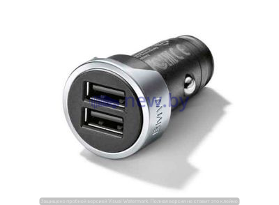 Оригинальное зарядное устройство BMW USBх2 от бортовой сети автомобиля, артикул 65412458285