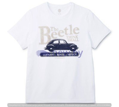 Мужская футболка Volkswagen Beetle T-Shirt, Men's, White, артикул 6R5084200A084
